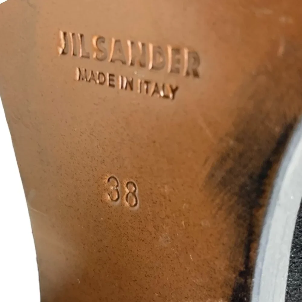 Jil Sander Black Suede Chunky Heel‎ Chukka Booties